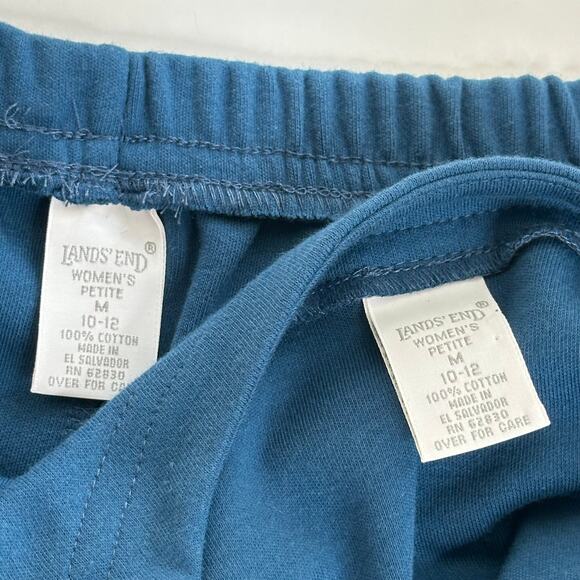 Lands' End Blue Button Up Cardigan & Matching Skirt Set Womens Petite Size MP - Picture 8 of 11